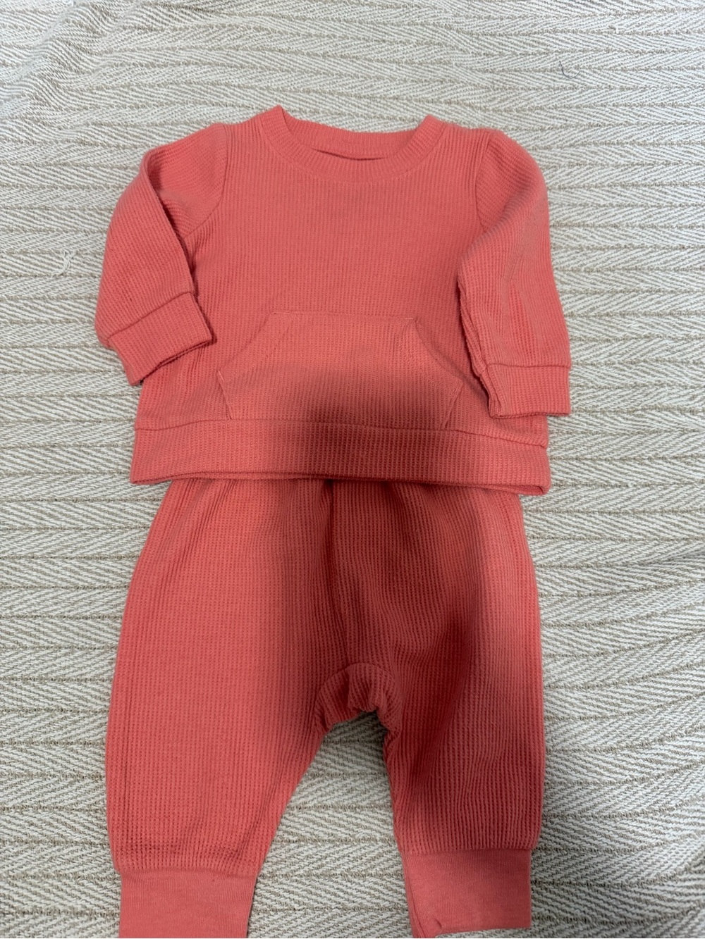 Cat & Jack Coral Ribbed Two-Piece Matching Set